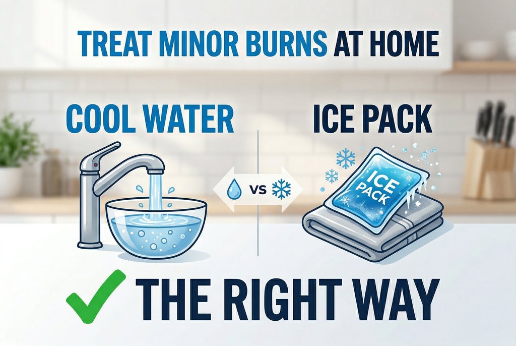 Cool Water vs Ice Pack: The Right Way to Treat Minor Burns at Home